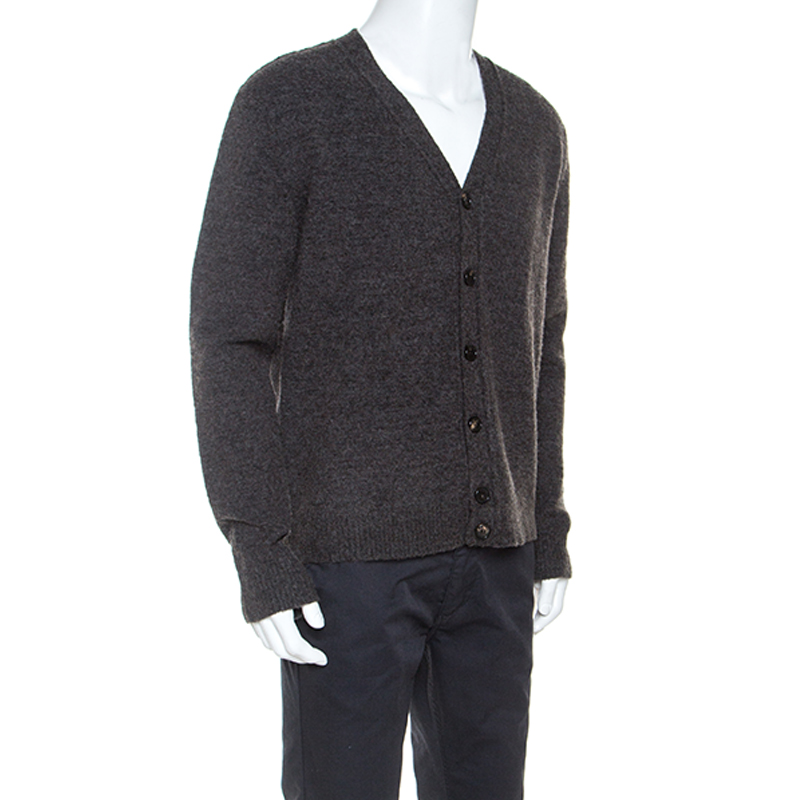 

Zadig and Voltaire Charcoal Grey Wool Knit Cardigan