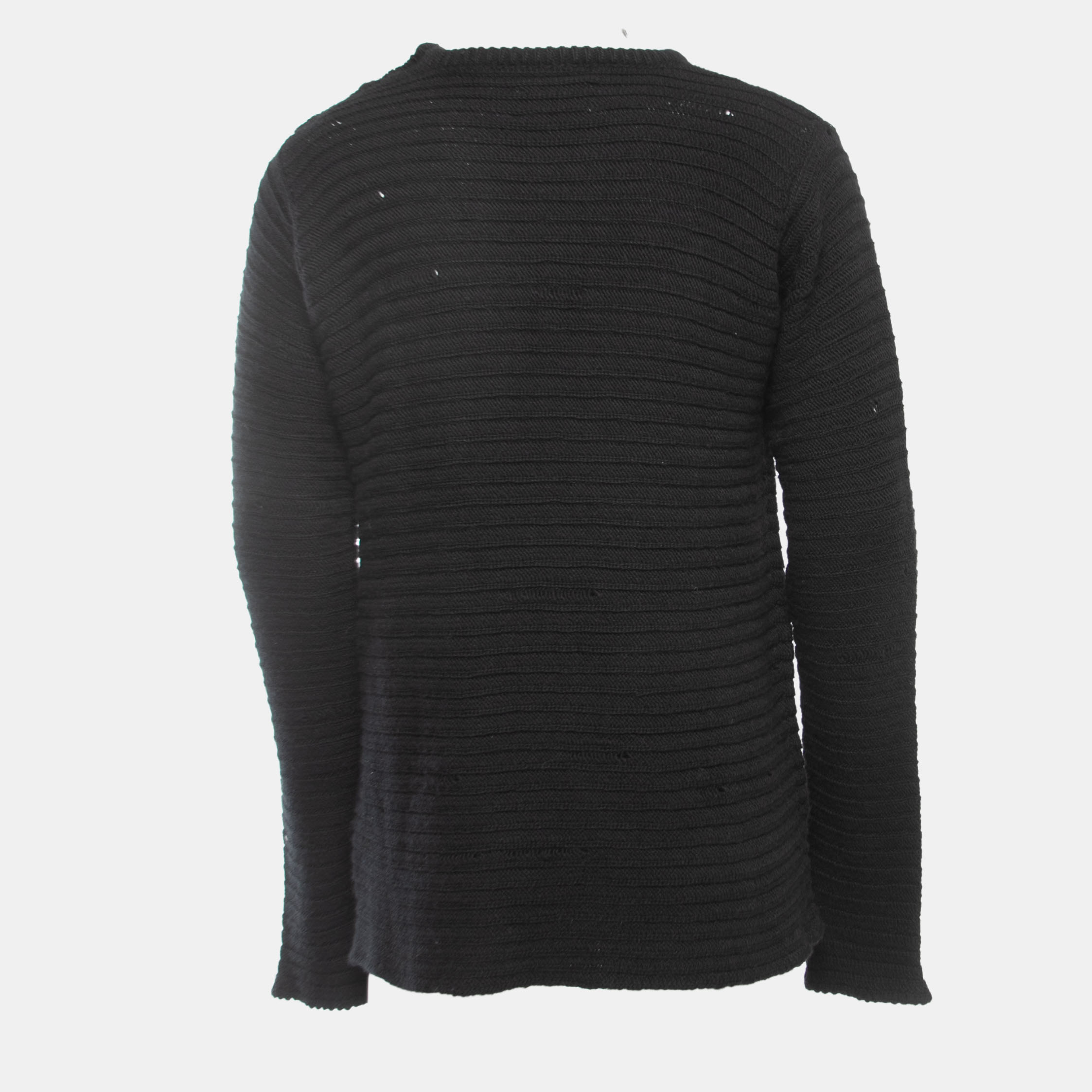 

Zadig & Voltaire Black Distressed Merino Wool Jeremy Raye Sweater