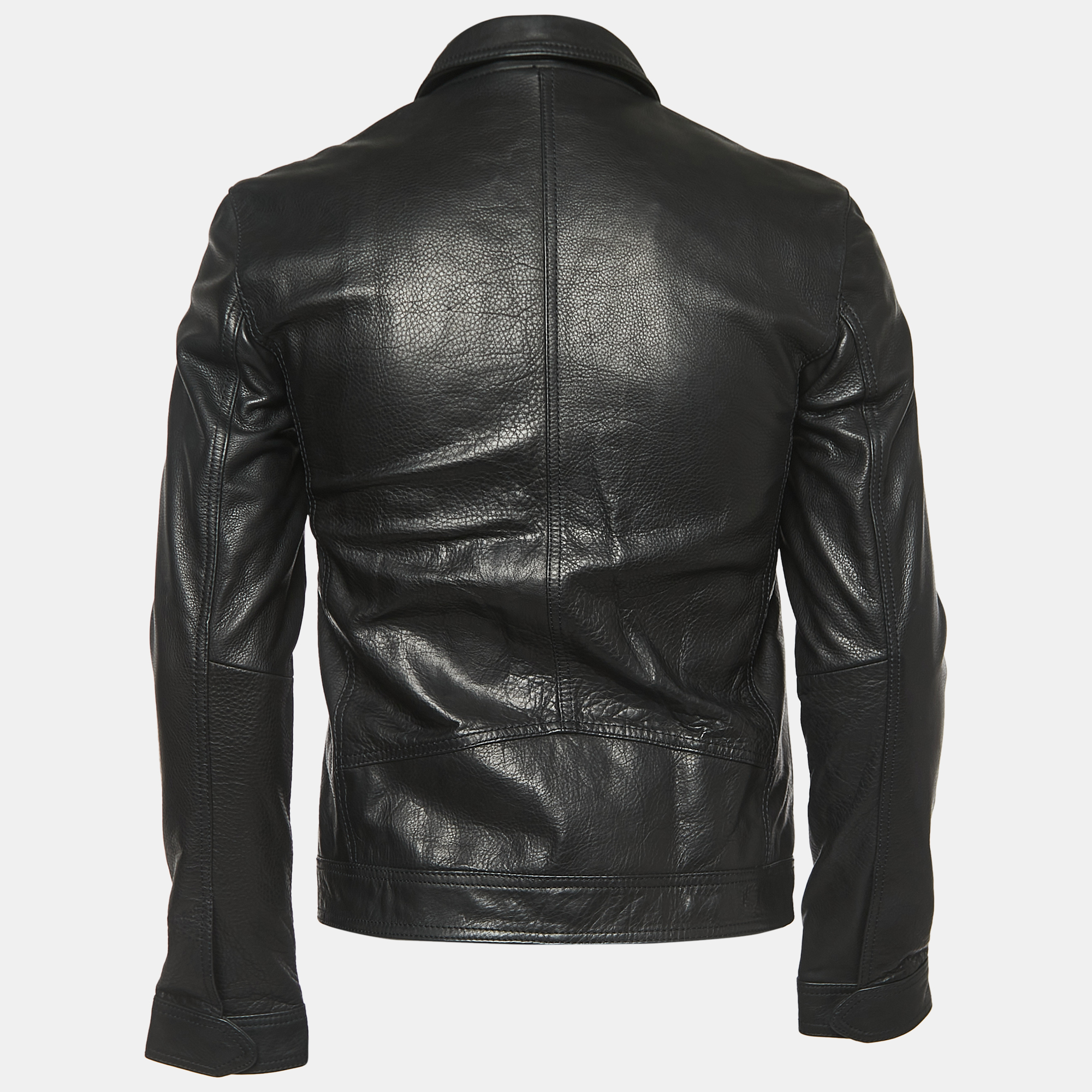 

Zadig & Voltaire Black Leather Zip Front Jacket