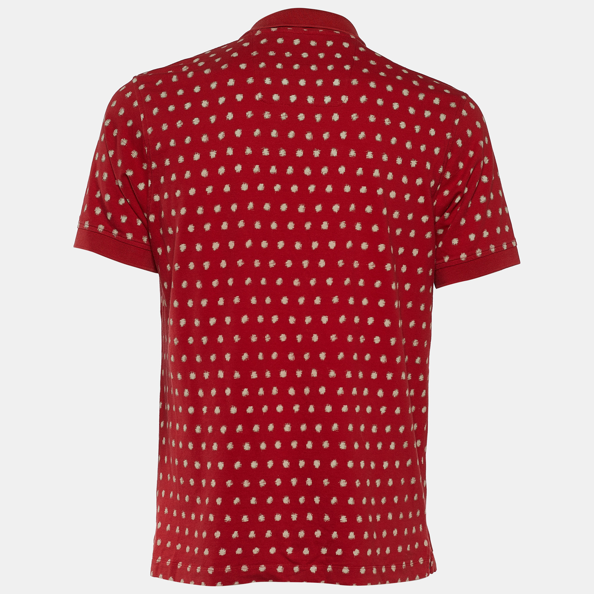 

Zegna Sport Orange Cotton Knit Collar T-Shirt