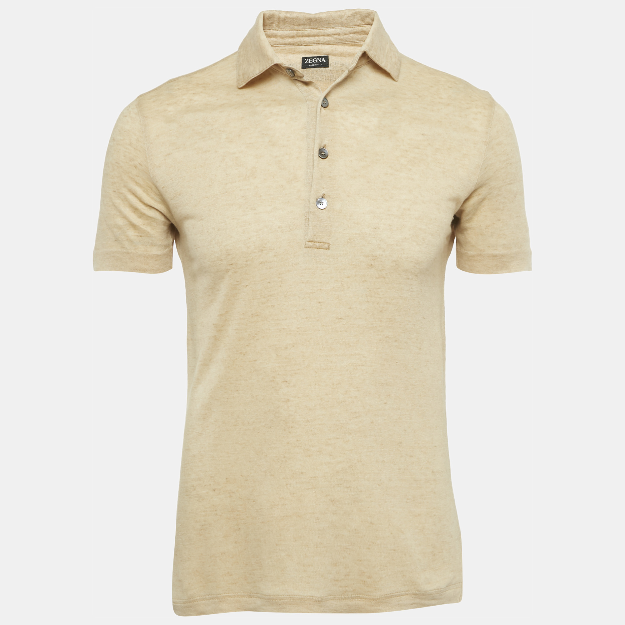

Zegna Yellow Jersey Polo T-Shirt M, Cream