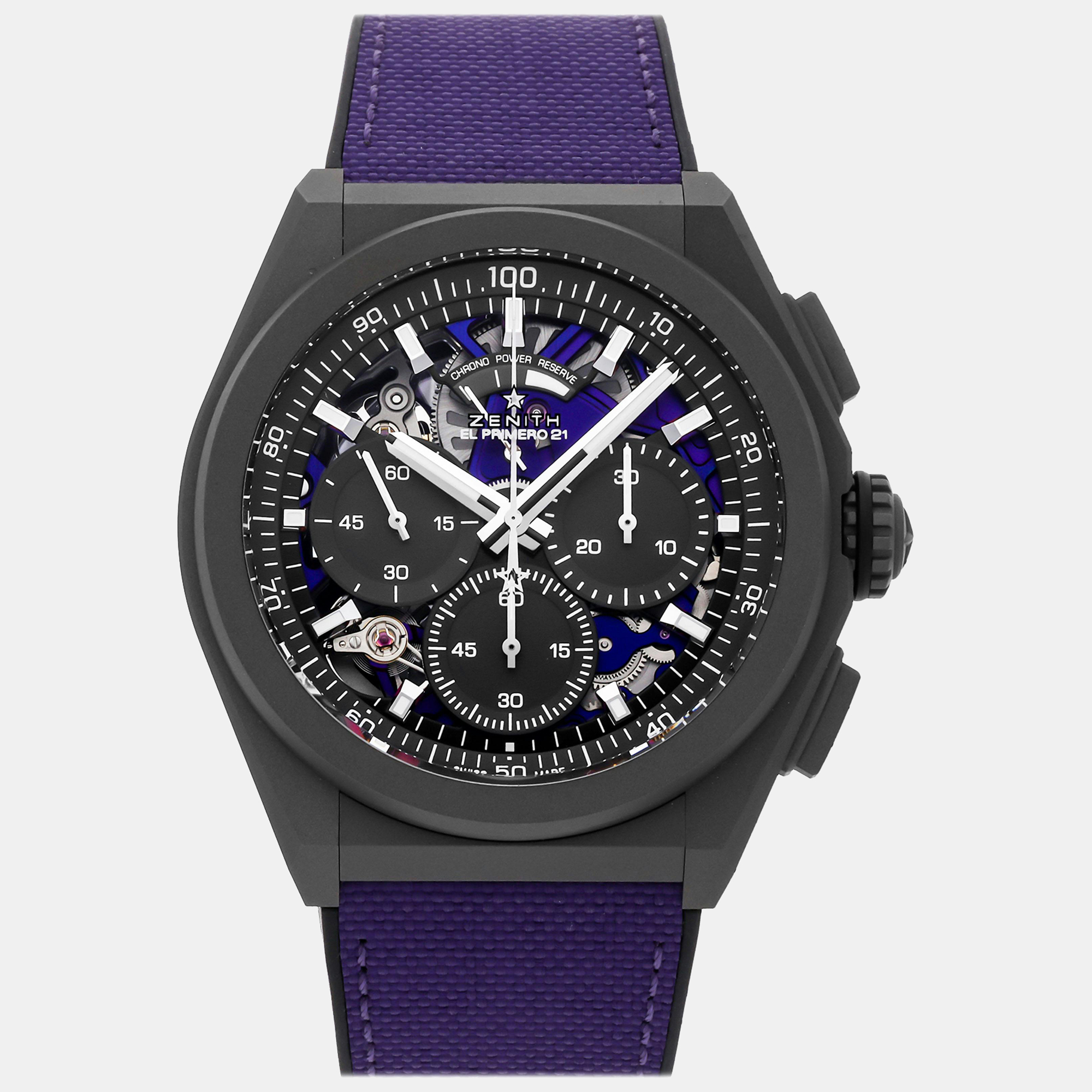 

Zenith Purple Titanium Defy 97.9001.9004/80.R922 Automatic Men's Wristwatch 44 mm