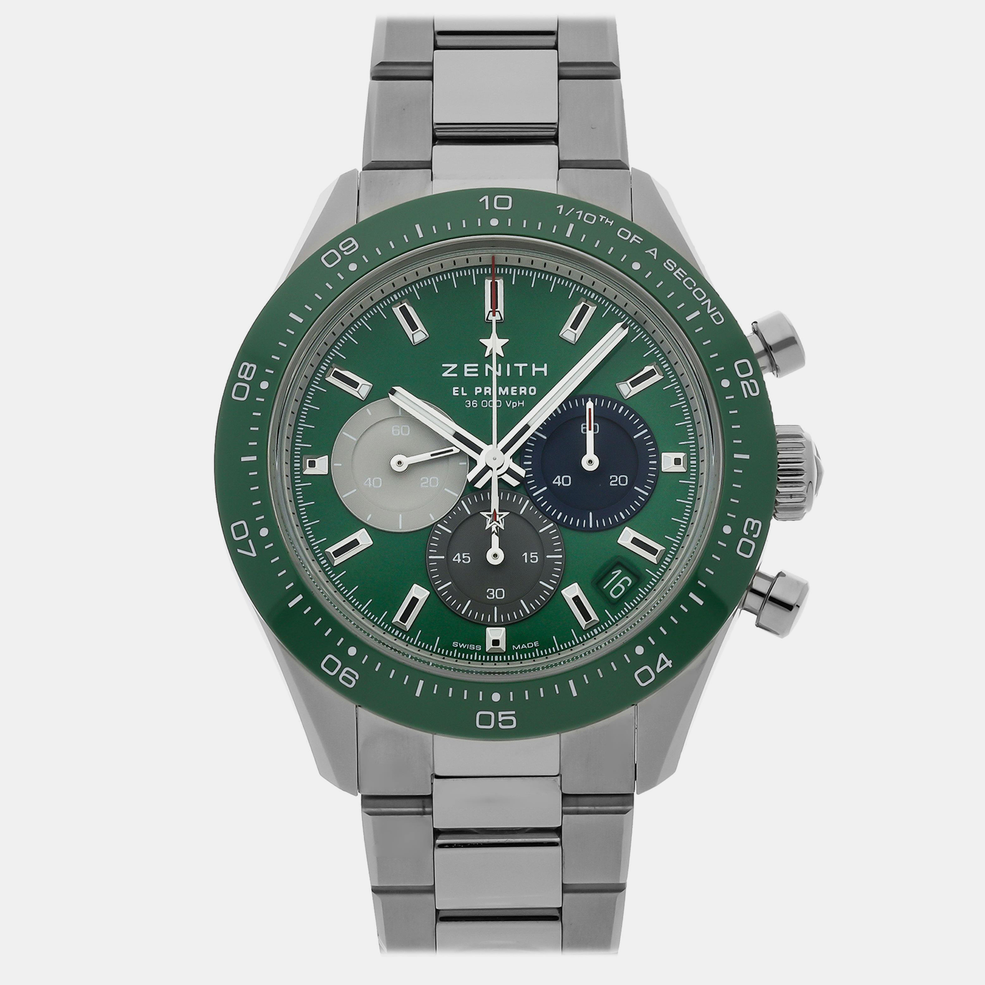 

Pre-Owned Zenith Chronomaster Sport 03.3119.3600/56.M3100, Green