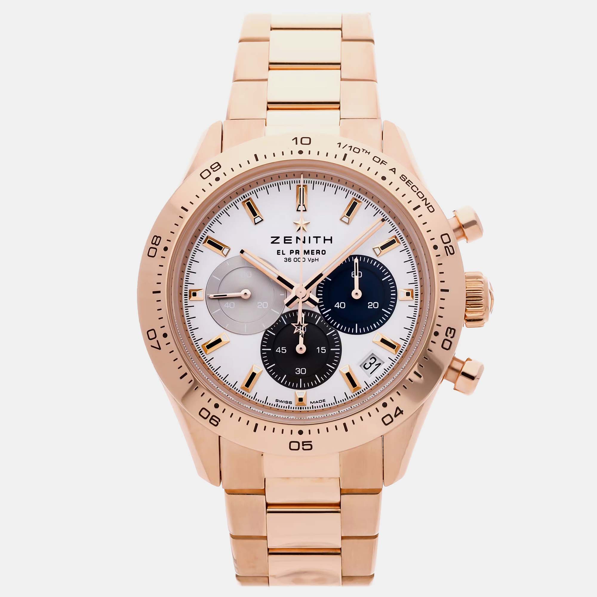 

Zenith Chronomaster Sport 18.3101.3600/69.M3100 Automatic Rose Gold White Dial Men's Wristwatch
