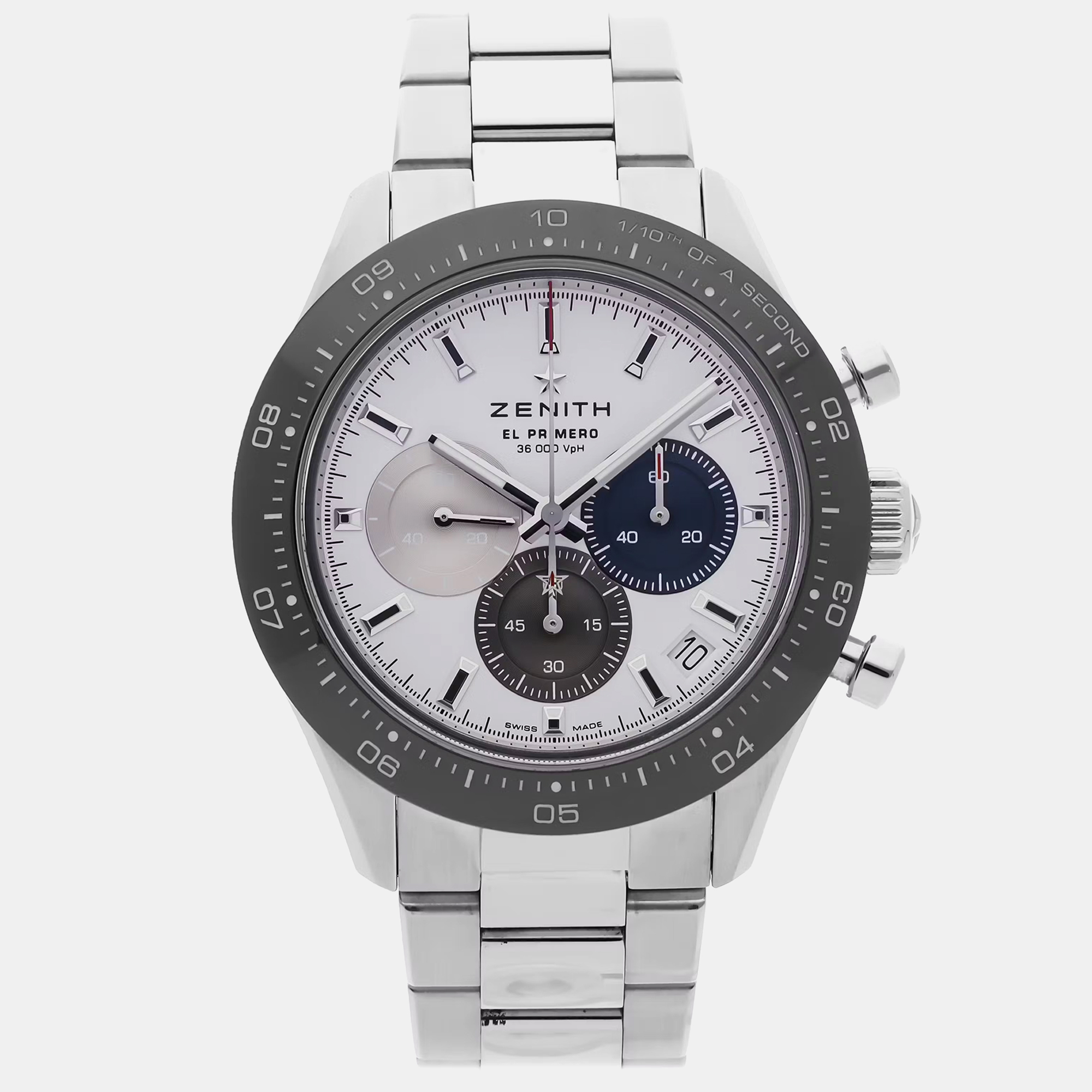

Zenith Chronomaster Sport 03.3100.3600/69.M3100 Automatic Silver Stainless Steel Men’s Wristwatch, White