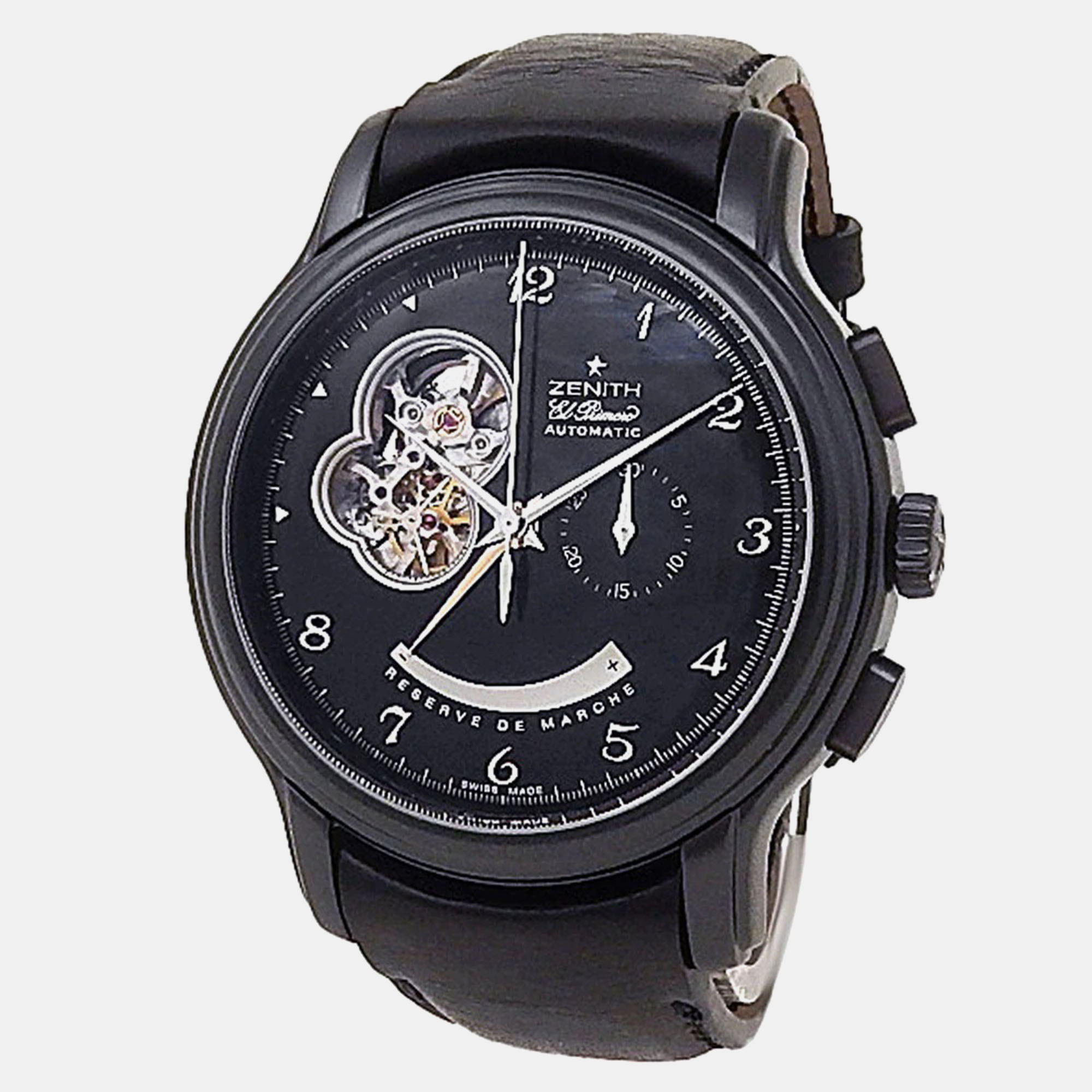 

Zenith El Primero Chronomaster 03.1261.4021 Automatic Chronograph Black Dial Stainless Steel Men's Wristwatch