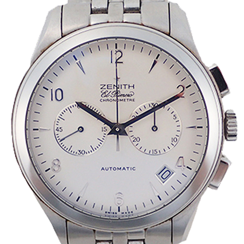 

Zenith White Stainless Steel Class El Primero Automatic