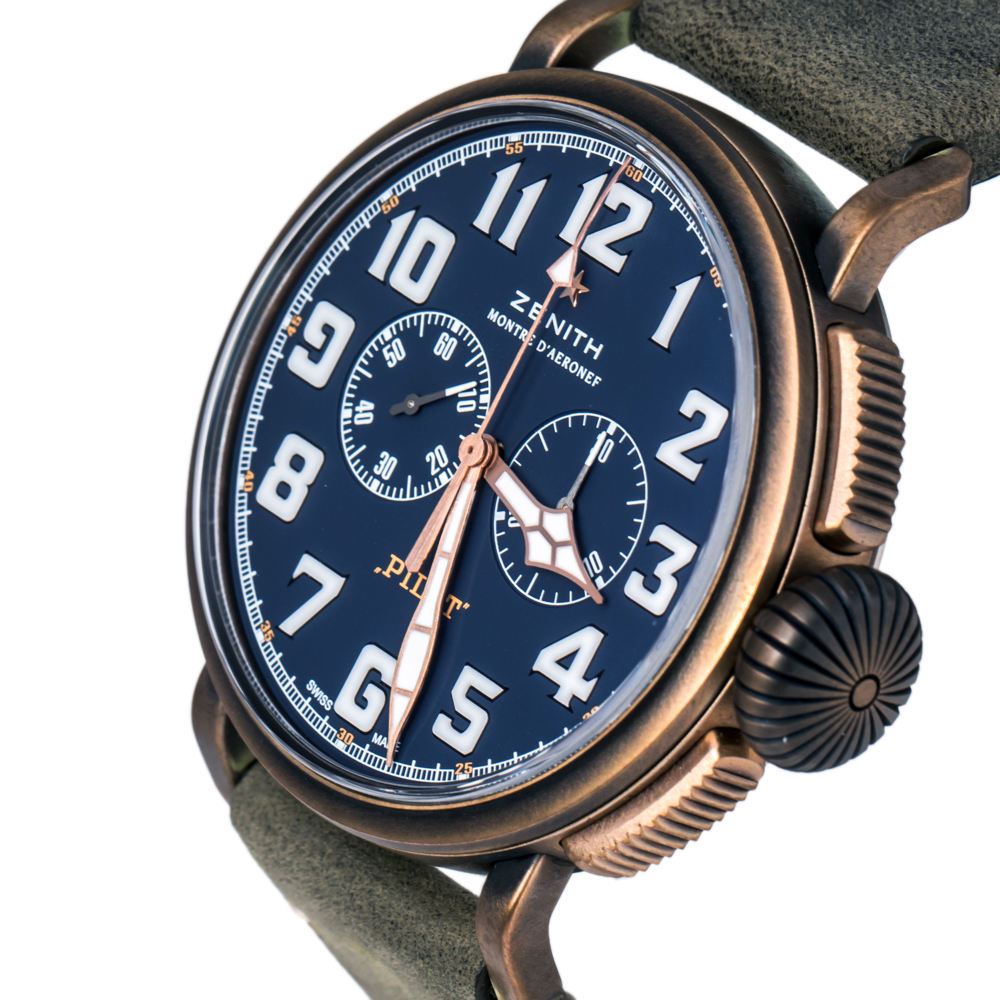 

Zenith Blue Bronze Pilot Type 20 Flying Instruments 29.2430.4069 Men's Wristwatch 45 mm