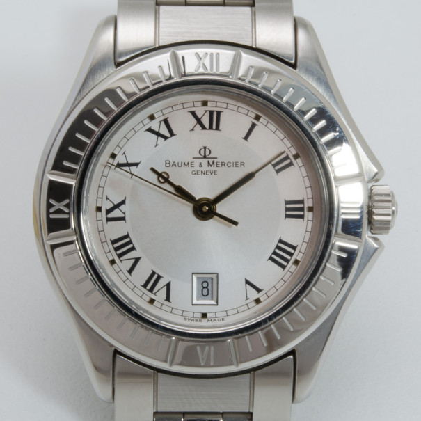 Pre Owned Baume & Mercier Classic Steel White Dial Ladies Wristwatch