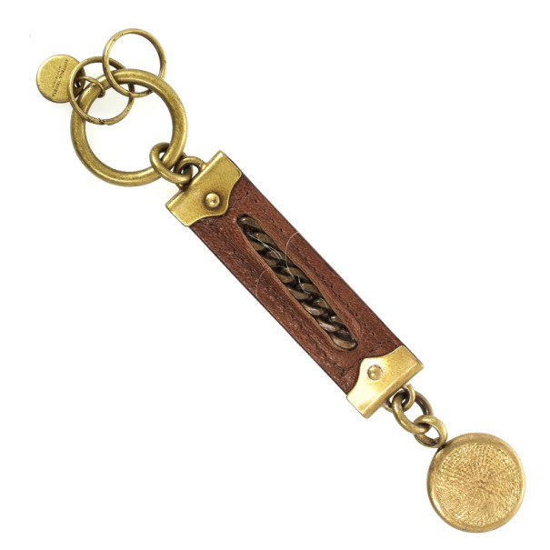 Bottega Veneta Brown Leather Key Ring