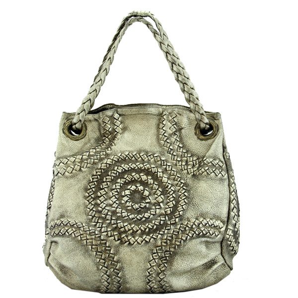 Pre Owned Bottega Veneta Gold Illusion Hobo