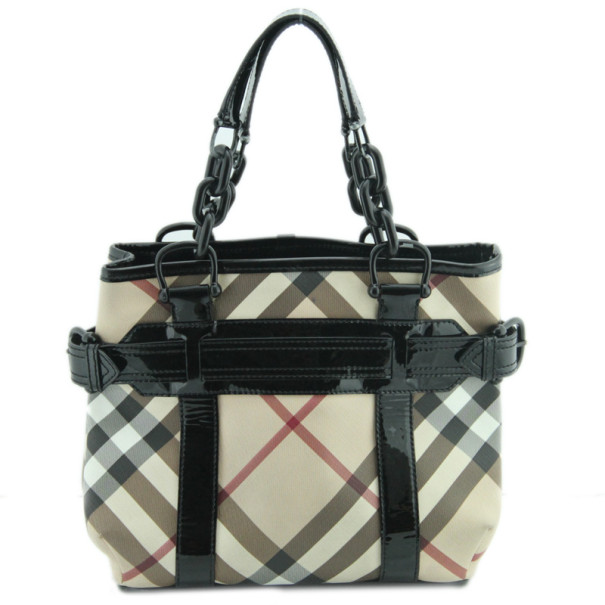 Pre Owned Burberry Canvas Tote 