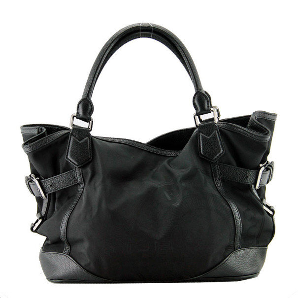 Pre Owned Burberry Montclare Black Tote