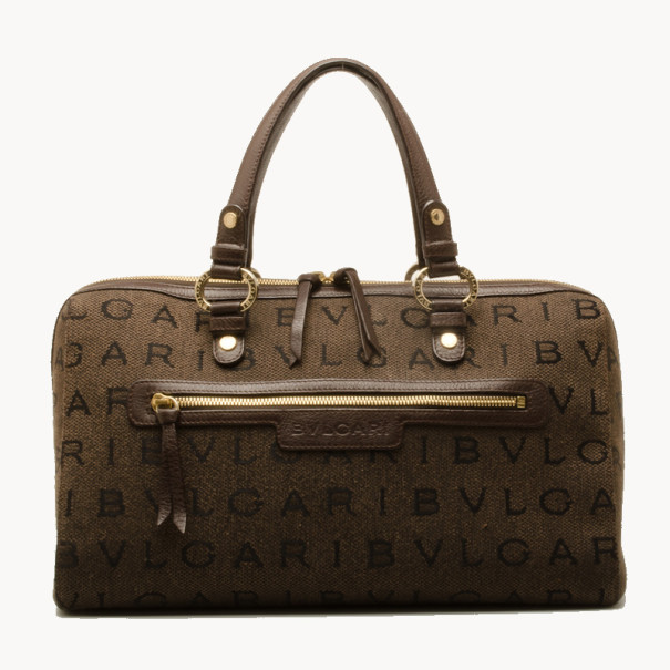 Bvlgari Monogram Canvas Satchel