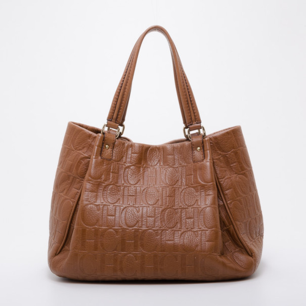 Pre Owned Carolina Herrera Monogram Tote
