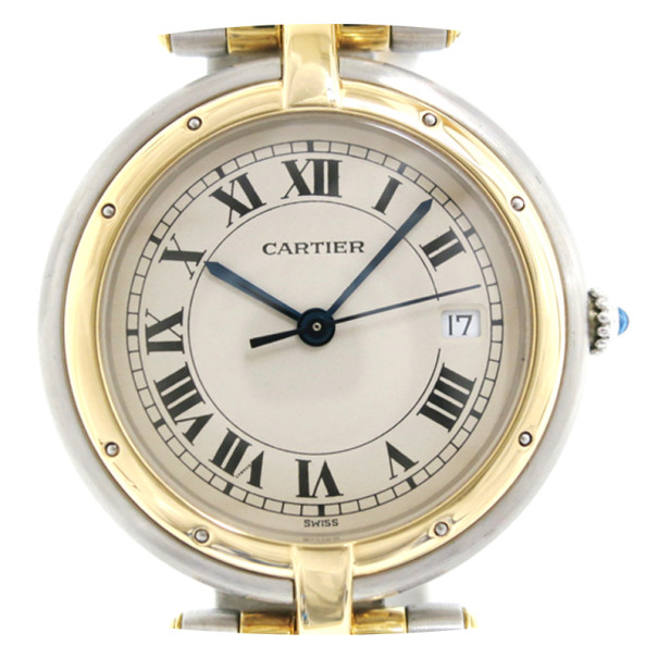 Pre Owned Cartier Panthere Round Wristwatch SS K18YG White/Combi