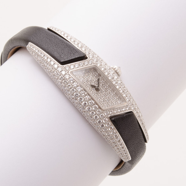 Pre Owned Cartier Privee Collection Ladies Watch White Gold/Diamonds