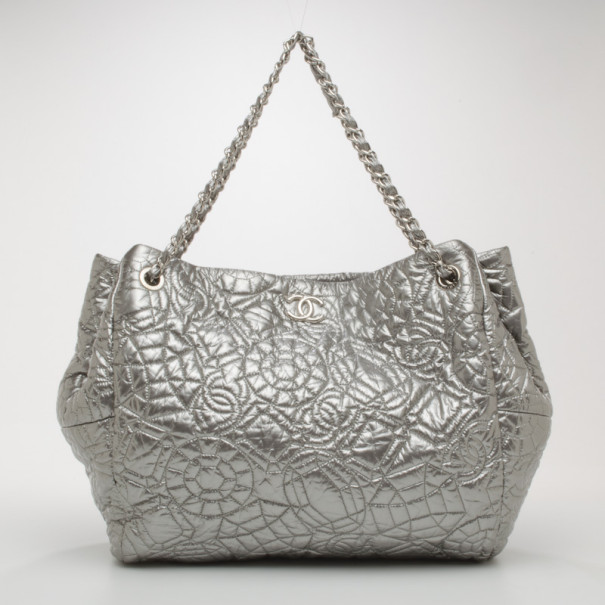 Chanel Large Quilted Patent Vinyl Tote