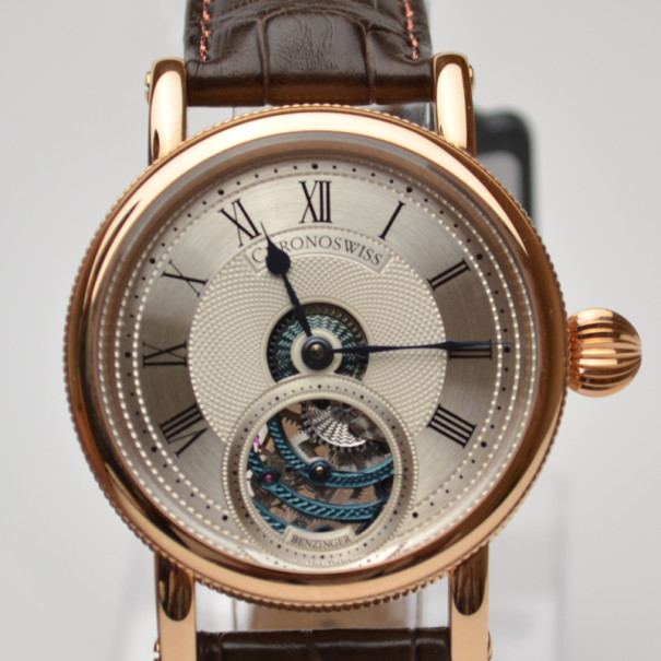 Chronoswiss Zeitzeichen Edition IV 18 K Rose Gold Mens Wristwatch 44 MM
