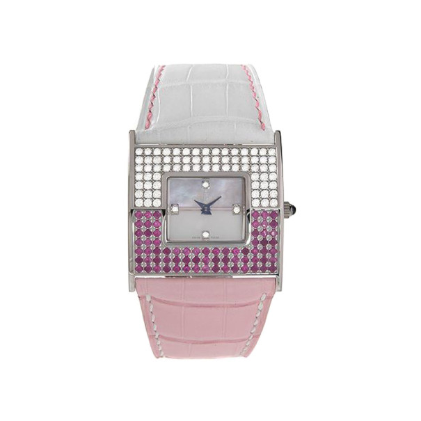 

Corum Swiss Quartz Movement Diamond 18K Gold Watch, Pink