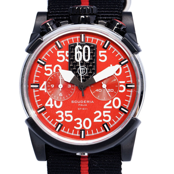 مملوكة مسبقًا CT Scuderia Red Stainless Steel CS10106 Men's Wristwatch 46MM