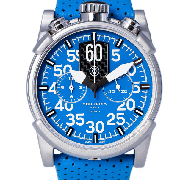 CT Scuderia Blue Stainless Steel CS10119 Men's Wristwatch 46MM