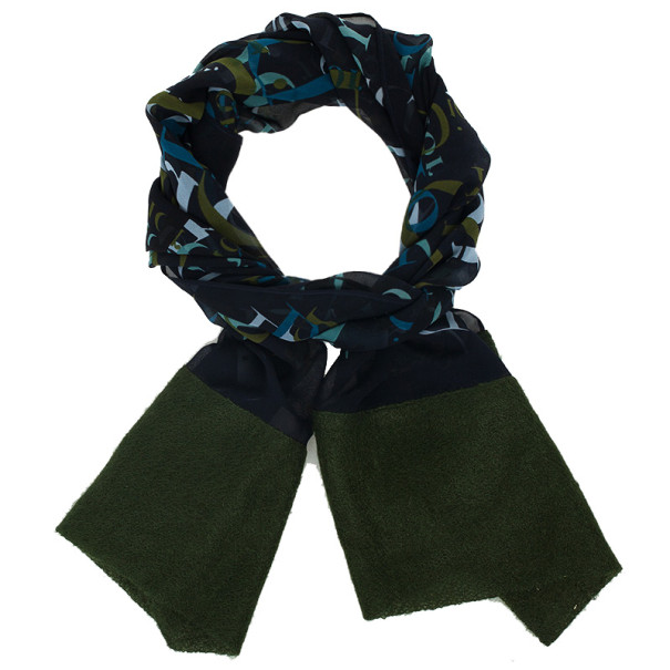 مملوكة مسبقًا Christian Dior Monogram Silk and Mohair Scarf 