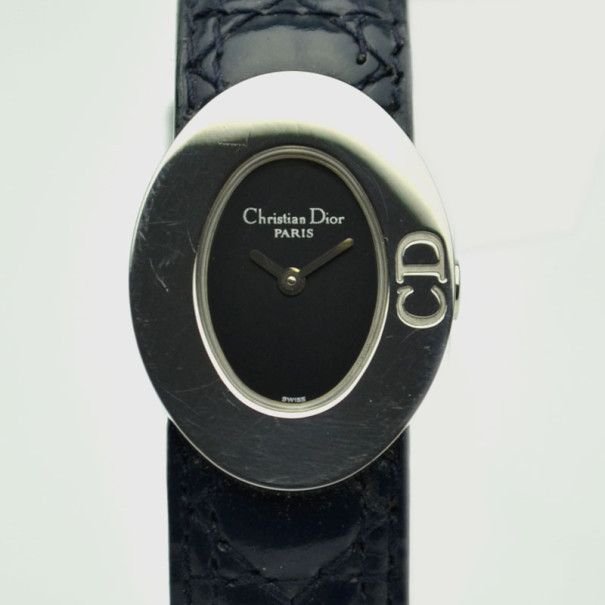 Christian Dior Black SS Ladies Wristwatch