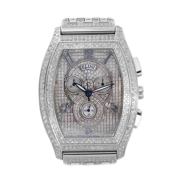 Elini Chronograph Swiss Movement Diamond Mens Watch
