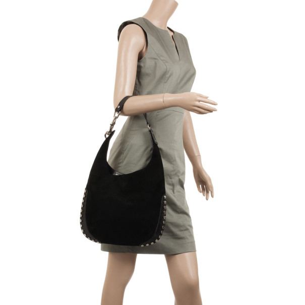 

Fendi Black Suede Hobo