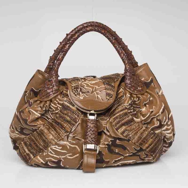 Pre Owned Fendi Brown Limited Edition Spy Bag