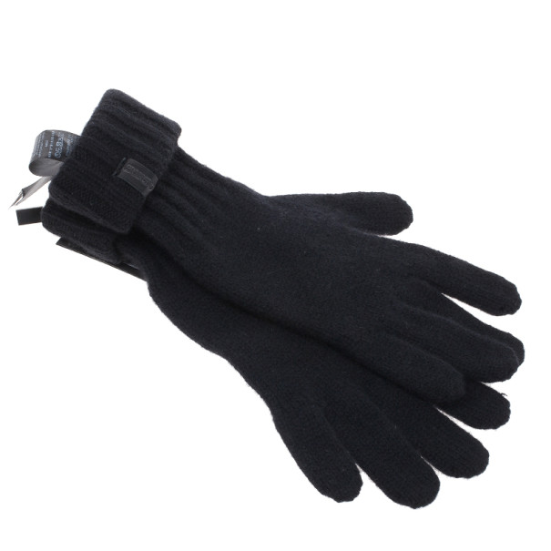 Pre Owned Giorgio Armani Black Cashmere Gloves M