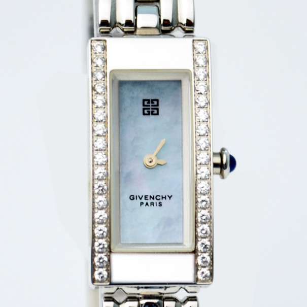 Pre Owned Givenchy Apsaras SS Blue Ladies Wristwatch