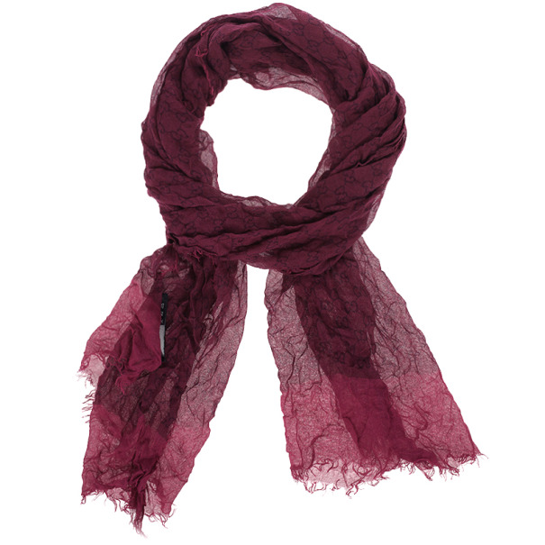 Pre Owned Gucci Magenta GG Scarf