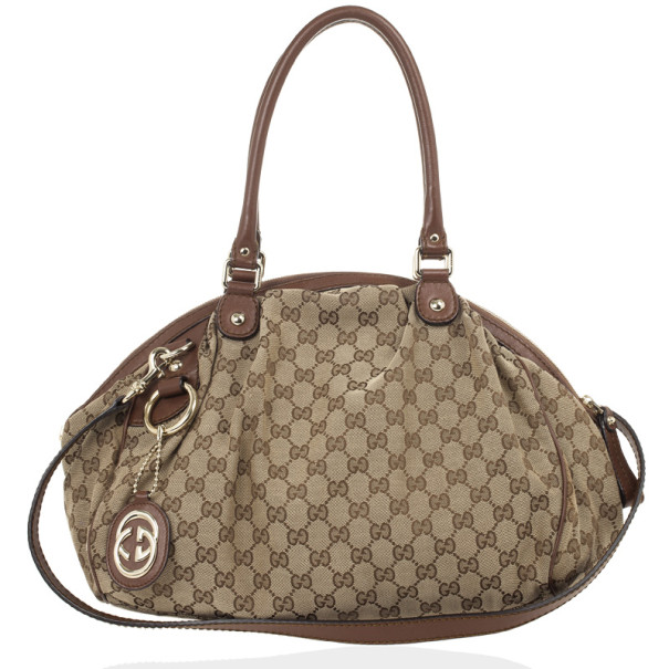 Pre Owned Gucci Sukey Original GG Canvas Top Handle Bag 