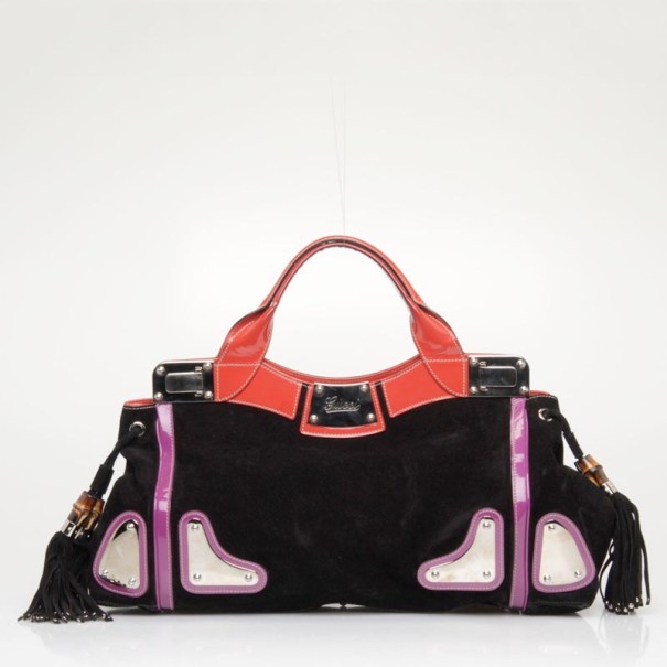 مملوكة مسبقًا Gucci Suede Race Satchel