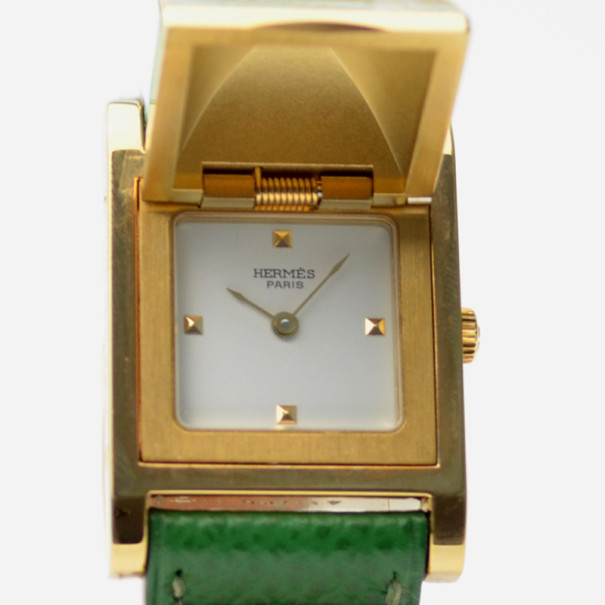 Hermes Gold Plated SS Ladies Wristwatch
