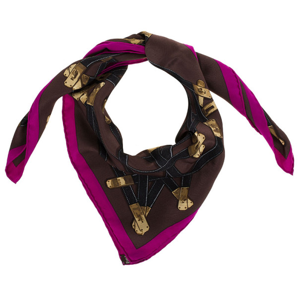 Hermes Tres Kelly Silk Square Scarf