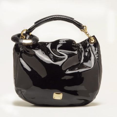 Pre Owned Jimmy Choo Sky Medium Patent Leather Hobo