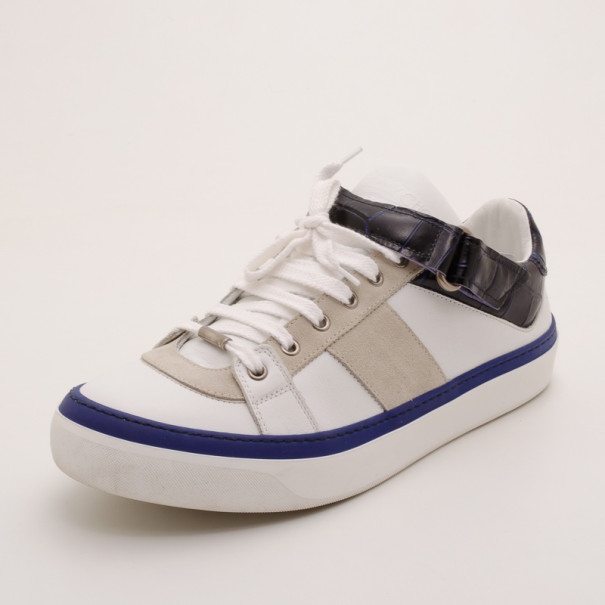 Jimmy Choo White Motcombe Sneakers Size 44.5