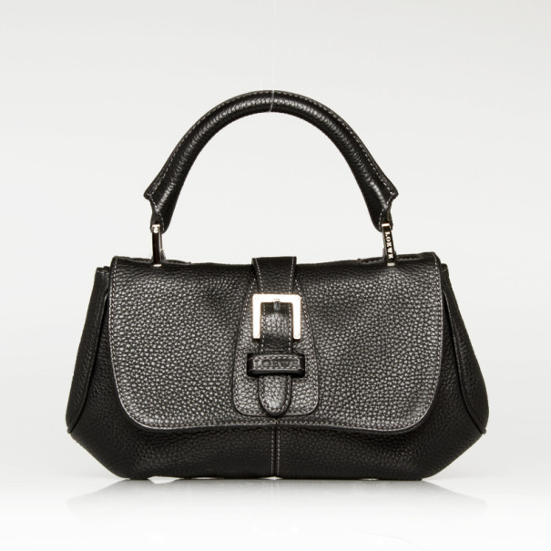 Loewe Black Leather Shoulder Bag