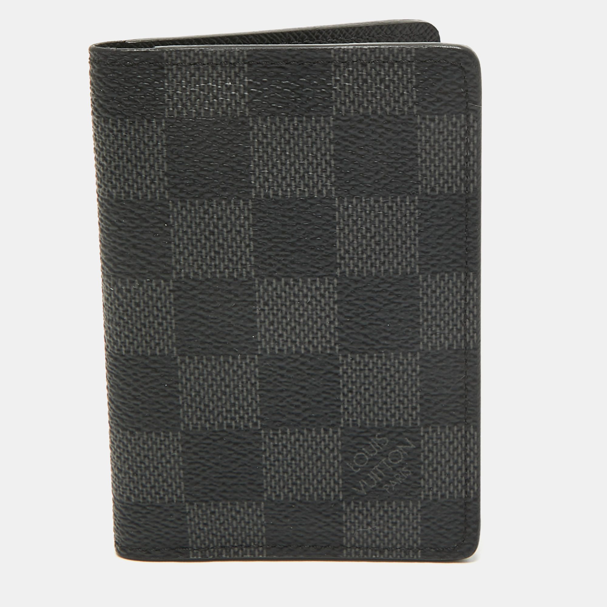 Pre-owned Louis Vuitton Damier Graphite Canvas Pocket Organizer In Black