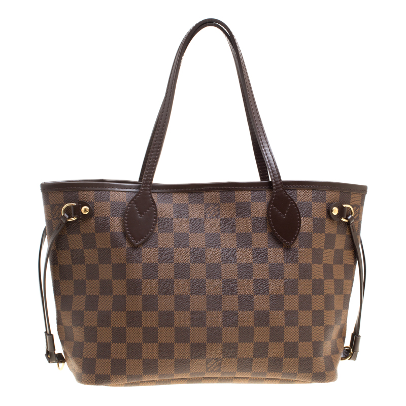 Louis Vuitton Damier Ebene Canvas Neverfull PM Bag
