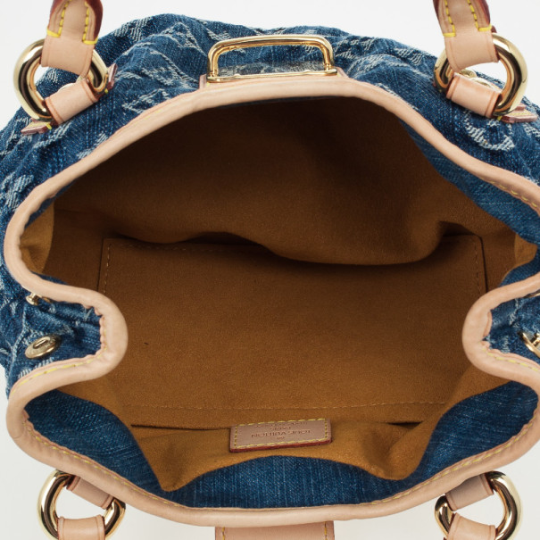 Pleaty handbag Louis Vuitton Black in Denim - Jeans - 38002173