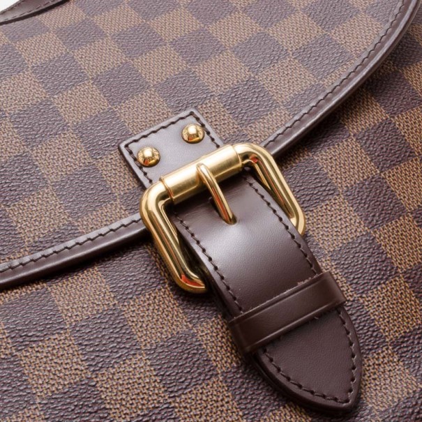 Louis Vuitton Highbury Damier Ebene 871544 Brown Coated Canvas Shoulder Bag