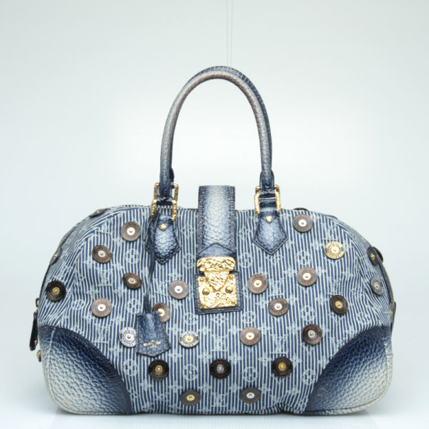 Louis Vuitton Denim Polka Dot Trunks Bag Bowly