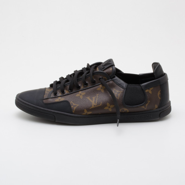 Louis Vuitton Camouflage Print Suede And Black Leather Slalom Low Top  Sneakers Size 42 Louis Vuitton