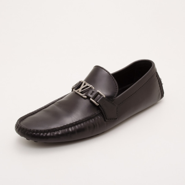 مملوكة مسبقًا Louis Vuitton Black Leather Monte Carlo Loafers Size 40
