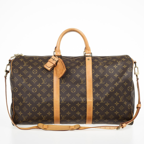 Pre Owned Louis Vuitton Monogram Keepall Bandouliere 50