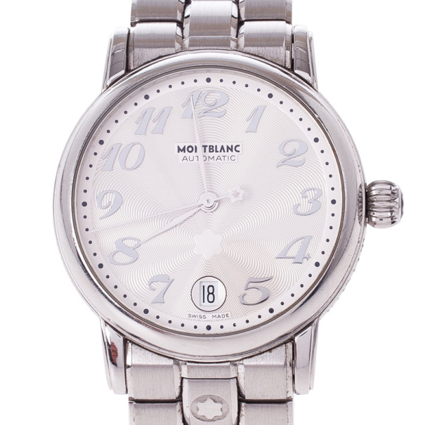 Montblanc White Stainless Steel Star Men's Wristwatch 40 MM
